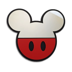 Cuadro Mickey Cara espejada con detalle en color en internet