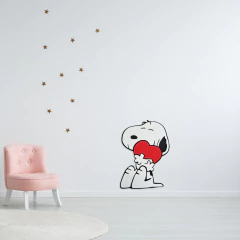 Cuadro Snoopy madera corazón grande - Trikceri