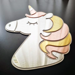 Espejo acrílico forma Unicornio inastillable - tienda online