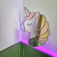 Espejo acrílico forma Unicornio inastillable - comprar online