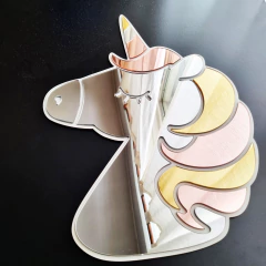 Espejo acrílico forma Unicornio inastillable - comprar online