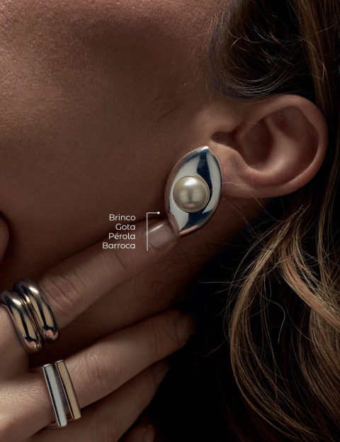 Brinco Gota com Pérola - comprar online