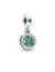 Charm Pendente de Prata Clover com Cristal Verde Real, Verde Água e Zircônia Cúbica Transparente - PANDORA - comprar online