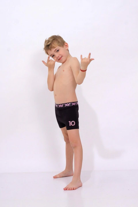 Boxer de nene con cintura expuesta de algodón con lycra (1084) - comprar online