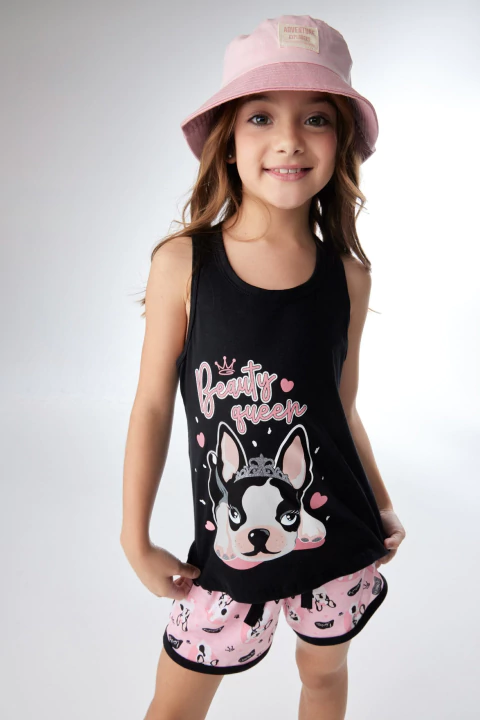 Pijama de nena musculosa y short (11678) - comprar online