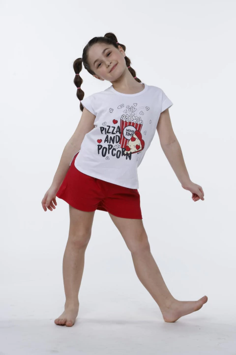 Pijama de nena manga corta y short (2171M) - comprar online