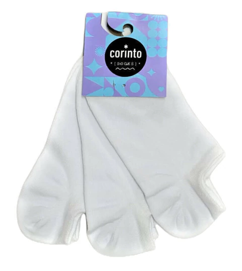 Pack x3 soquete invisible de dama algodón (P262)