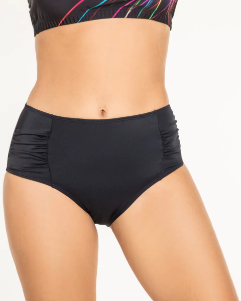 Malla bombacha tiro corto alta con refuerzo y frunce lateral (25270) - comprar online