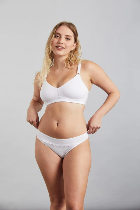 Corpiño sin aro de algodón con lycra linea control (46131) - comprar online