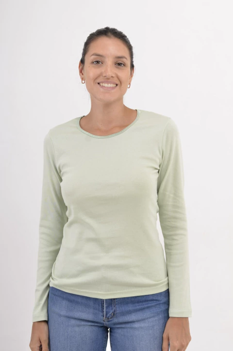 Camiseta manga larga de algodón talles especiales (282E) - comprar online