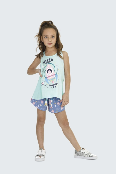 Pijama de nena musculosa y short (11634) - comprar online
