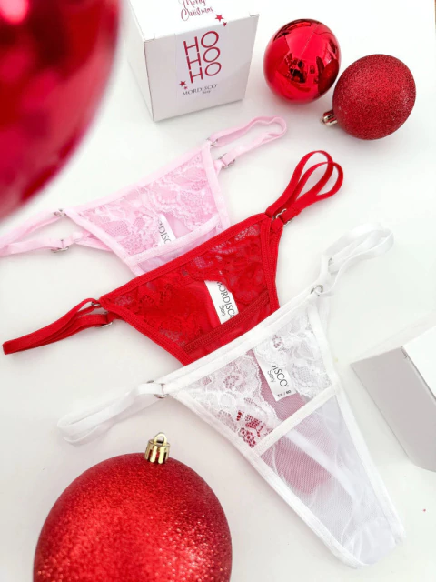 Pack x 3 colaless regulables encaje navidad (06)