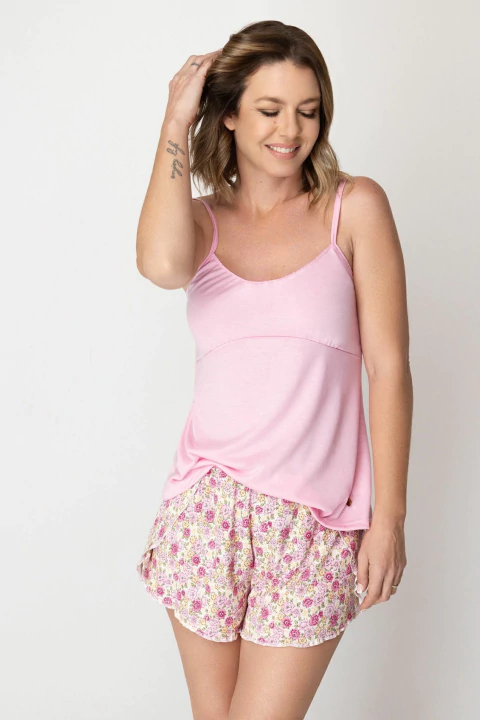 Pijama de dama bretel fino y short So Cute (11725) - comprar online