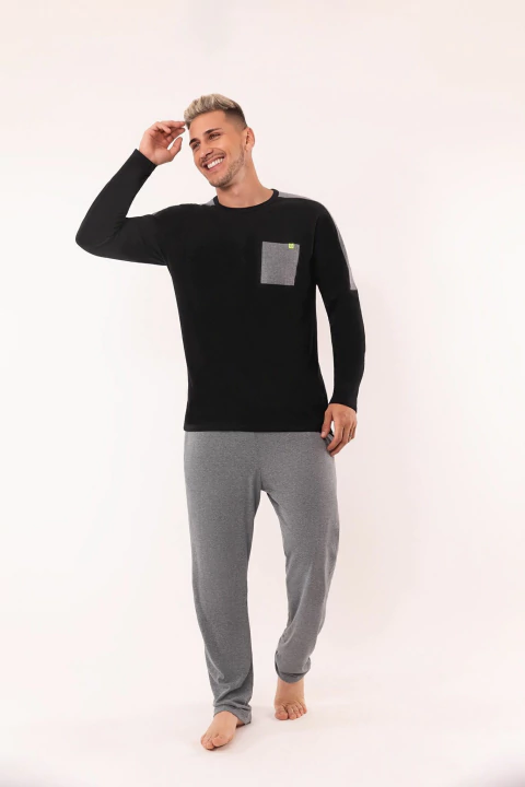 Pijama de hombre manga larga Oliver (28014)