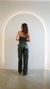 calça cargo de couro - loja online