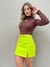 saia de couro latte - comprar online