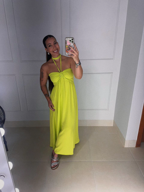 VESTIDO LAZULI - LIMON - comprar online