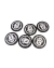 Token Objetivo Opr 25mm Pacote 6 Un Acrílico One Page Rule
