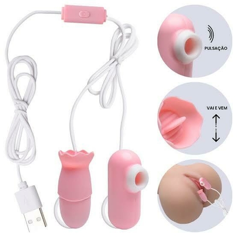 Sugador com Cápsula de Língua - 12 modos de vibração- USB