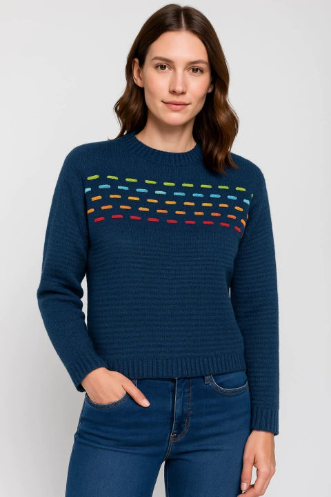 Blusa pull detalhe em fitas - comprar online