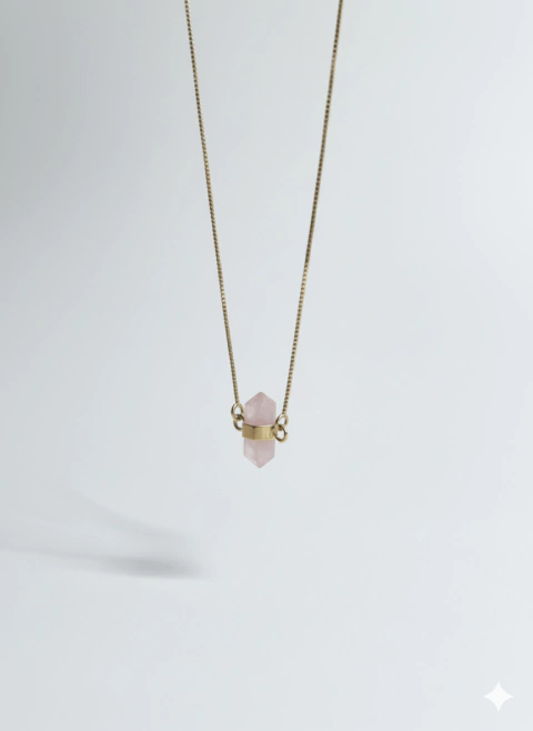 Colar Nora | Quartzo Rosa