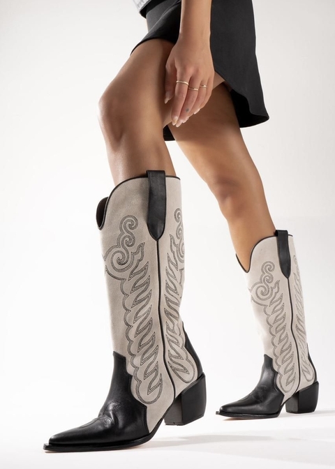 Texana blanco con negro - herina - - comprar online