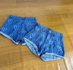 Short Jeans coração na internet