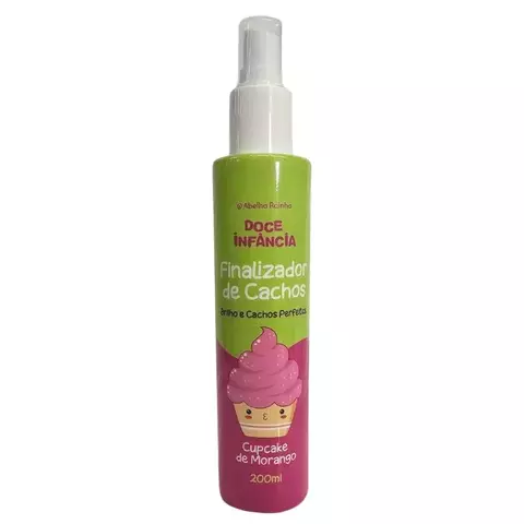 Abelha Rainha Doce Infância Finalizador e Modelador de Cachos Cupcake de Morango 200ml