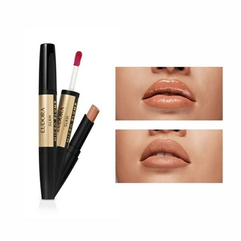 EUDORA GLAM MICRO PLUMP BATOM DUO AVELA MAGNIFICO STICK 1,8G GLOSS 3ML