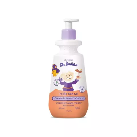 Creme Para Pentear Infantil Cabelos Cacheados 3 ABC Dr.Botica Poção Tira Nó 350ml