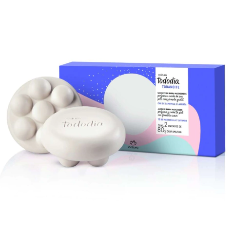 Sabonete em Barra Massageador Tododia Todanoite Chá de Camomila e Lavanda - 2 un. de 80 g