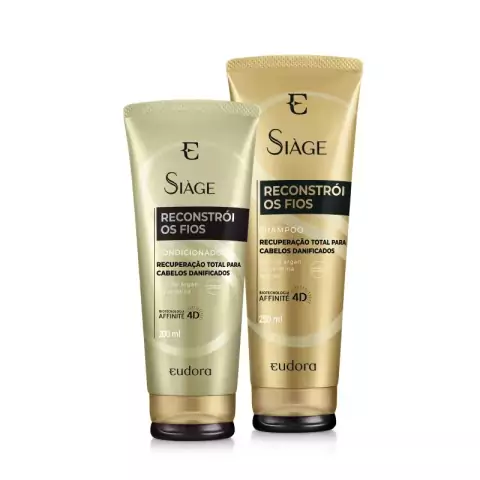 Kit Siàge Reconstrói Os Fios Shampoo + Condicionador