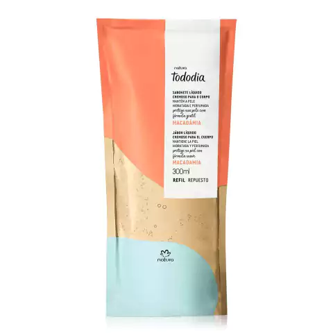 Refil Sabonete Líquido Cremoso para o Corpo Tododia Macadâmia