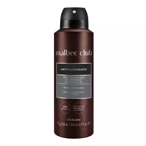 Desodorante Antitranspirante Aerossol Malbec Club Intenso 75g