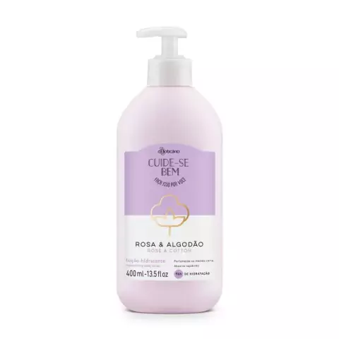 Loção Hidratante Desodorante Corporal Cuide-se Bem Rosa e Algodão 400ml - comprar online