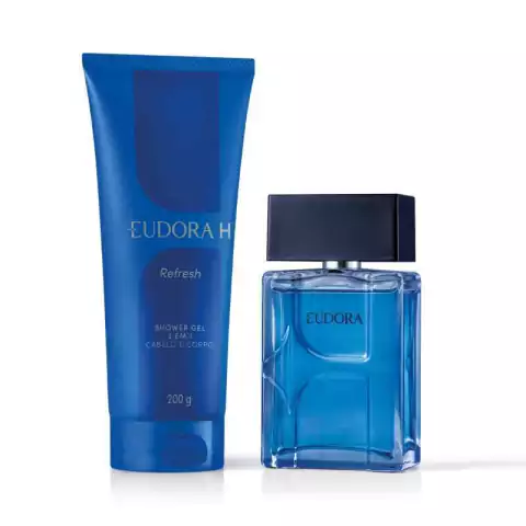 Combo Eudora H Refresh: Desodorante Colônia 100ml + Shower Gel 2 em 1 200g