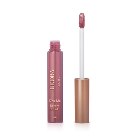Batom Líquido Eudora Soul Kiss Me Semi Matte Nude Autoral 5,2ml