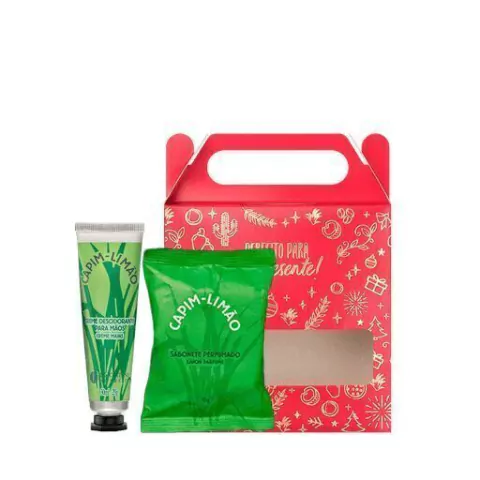Presente Capim-Limão Creme para as mãos e sabonete