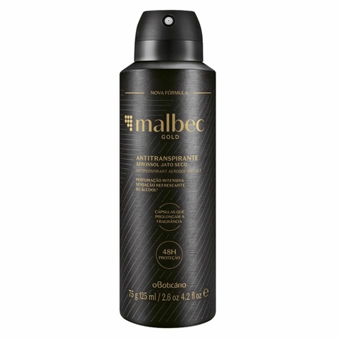 Desodorante Antitranspirante Aerossol Malbec Gold 75g/125ml