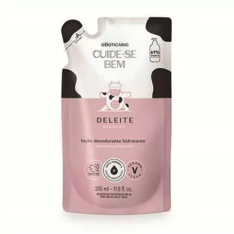 Refil Loção Hidratante Desodorante Corporal Cuide-se Bem Deleite, 350ml - comprar online