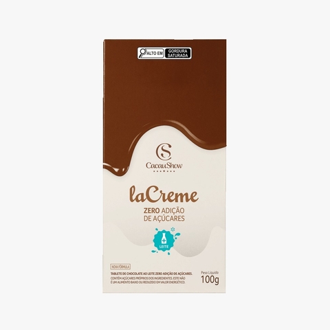 Tablete lacreme zero adição de açúcar 100g