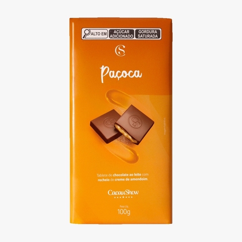 Tablete recheado paçoca 100g