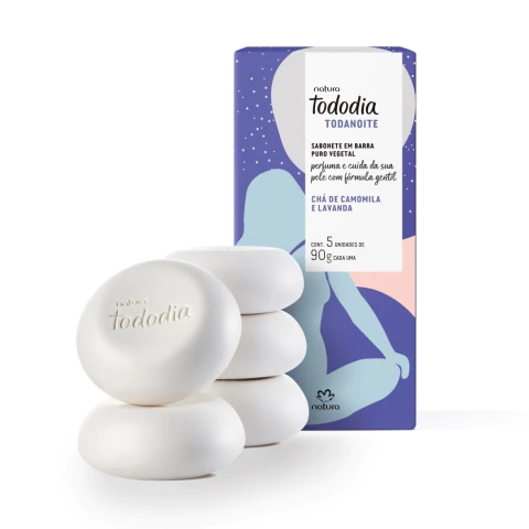 Sabonete em Barra Tododia Todanoite chá de camomila e lavanda 5 und 90g cada