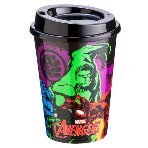 Copo Infantil Com Tampa Avengers 320ml