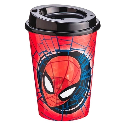 Copo Infantil Com Tampa Spider Men 320ml