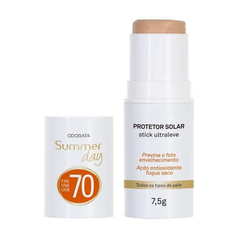 Protetor Solar Stick FPS 70 Pele Clara 7,5g Summer Day