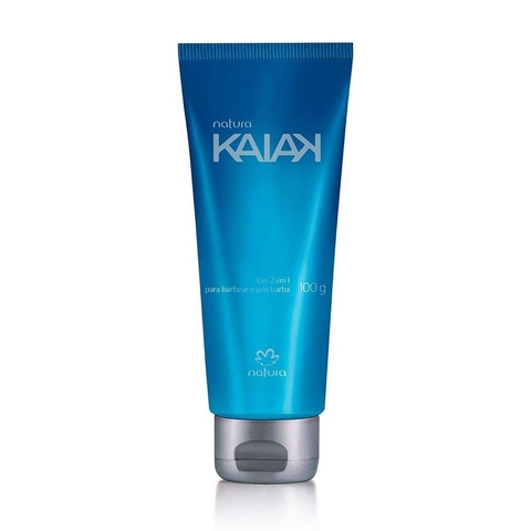 Gel 2 em 1 Para Barbear e Pós Barba Kaiak Tradicional 100g