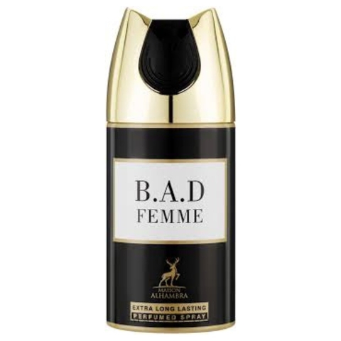PERFUME SPRAY LONGA DURAÇÃO BAD FEMME MAISON ALHAMBRA 250ML