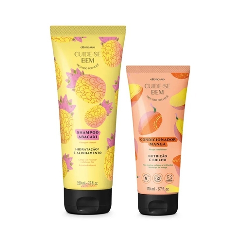 Combo Cuide-se Bem Feira: Shampoo Abacaxi 230ml + Condicionador Manga 170ml