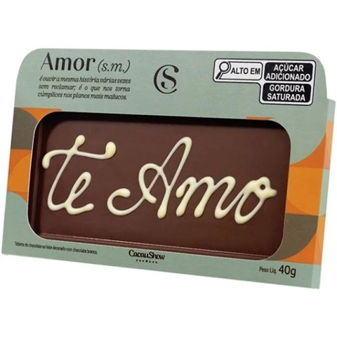 Tablete ao Leite Chocoarte Te Amo 40g- Dia dos pais